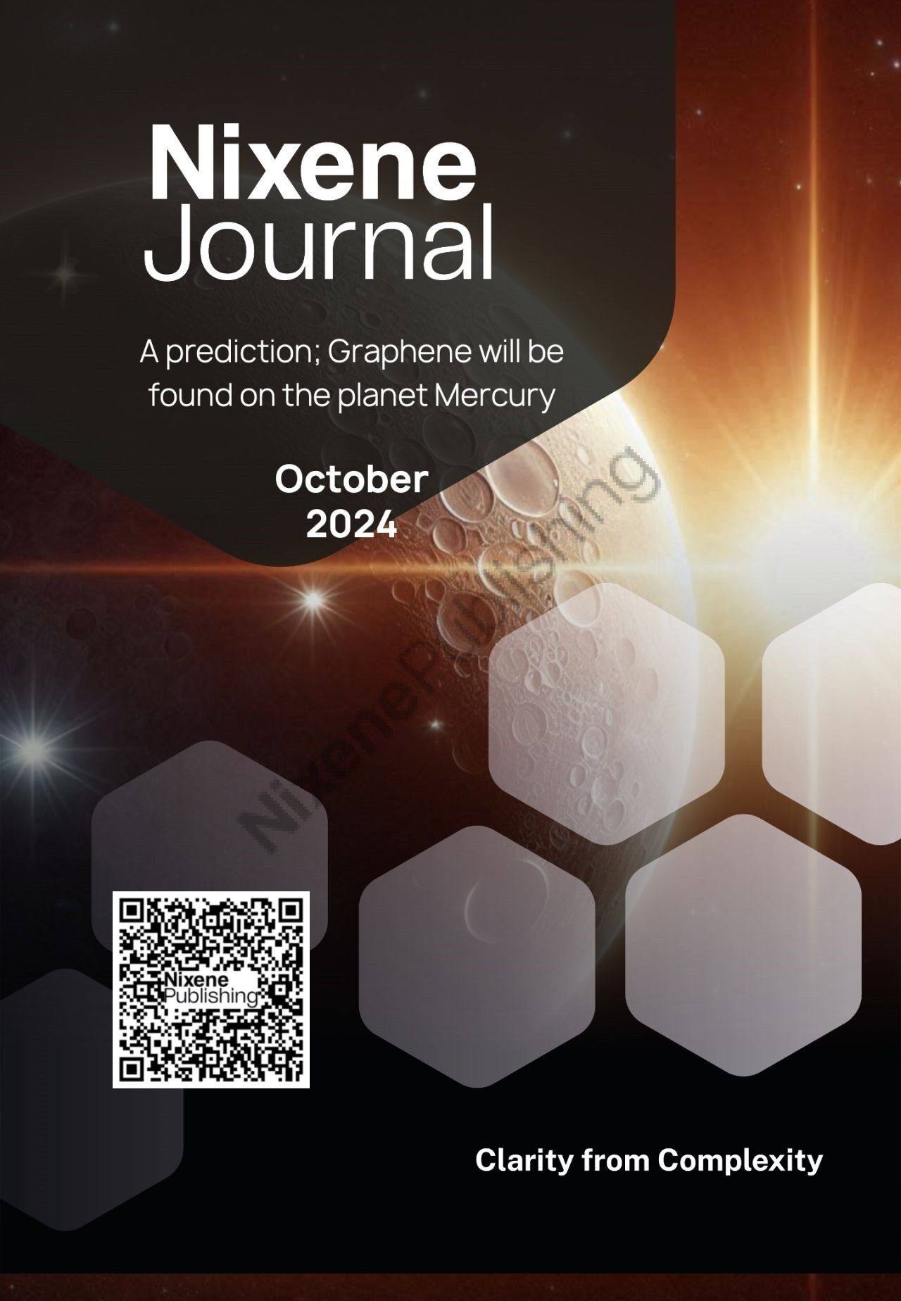 A prediction: Graphene will be found on the planet Mercury