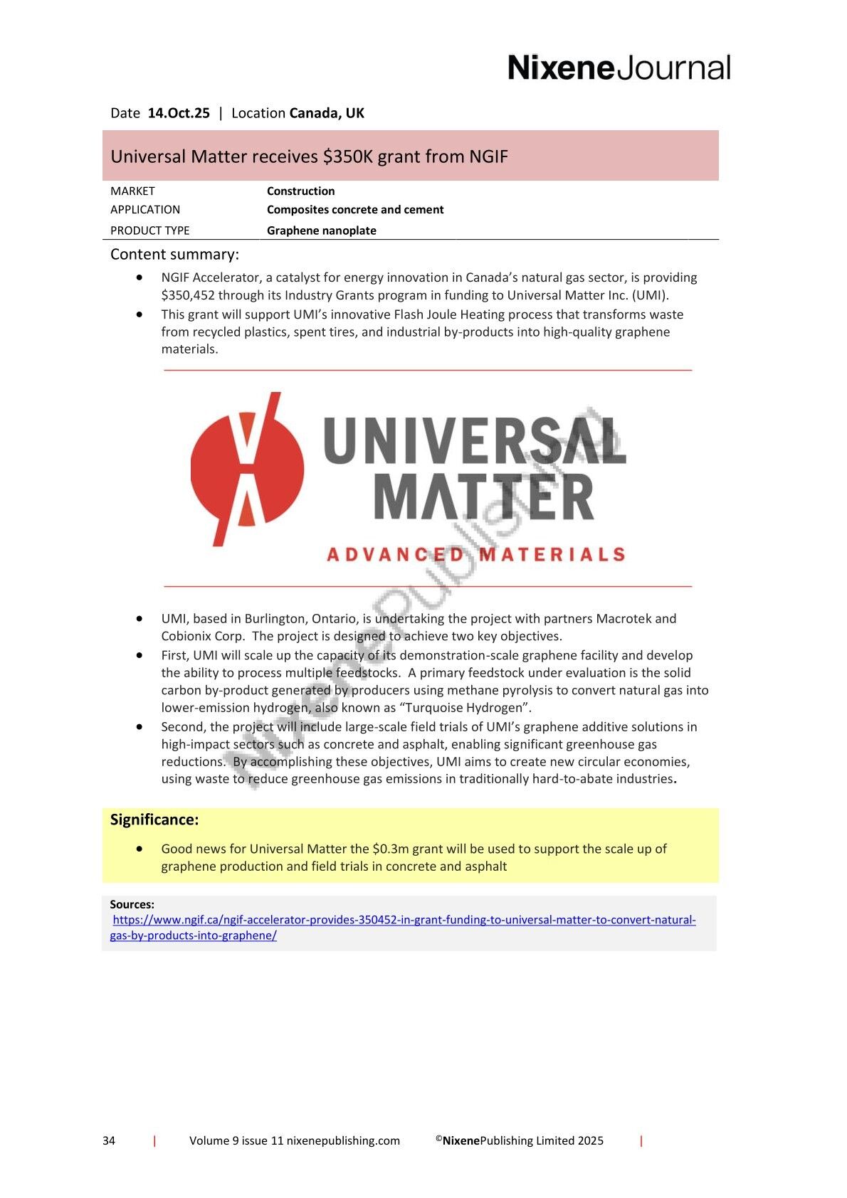 Nixene Journal Volume 9 Issue 11-34 (November 2025)