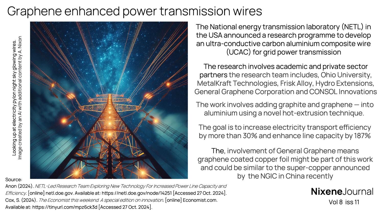 v8 i11 Graphene enhanced power transmission wires