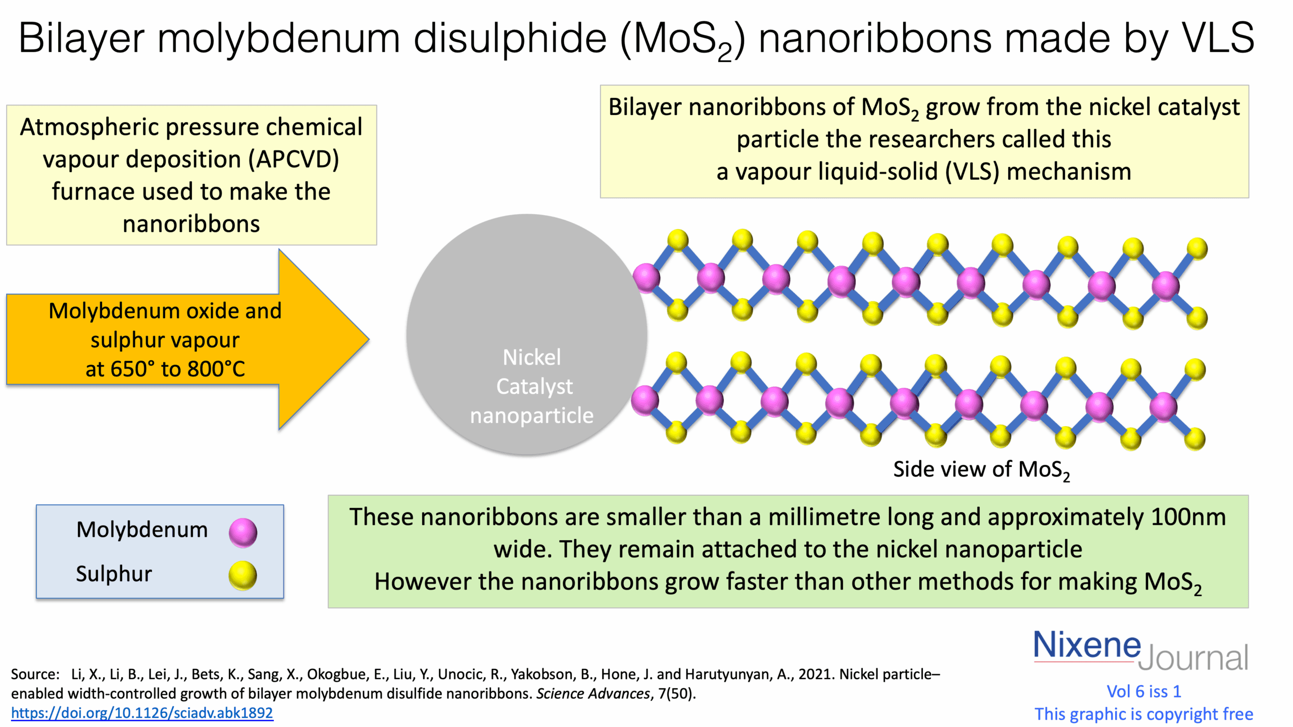 v6 i1 Bilayer molybdenum disulphide (MoS2) nanoribbons made by VLS