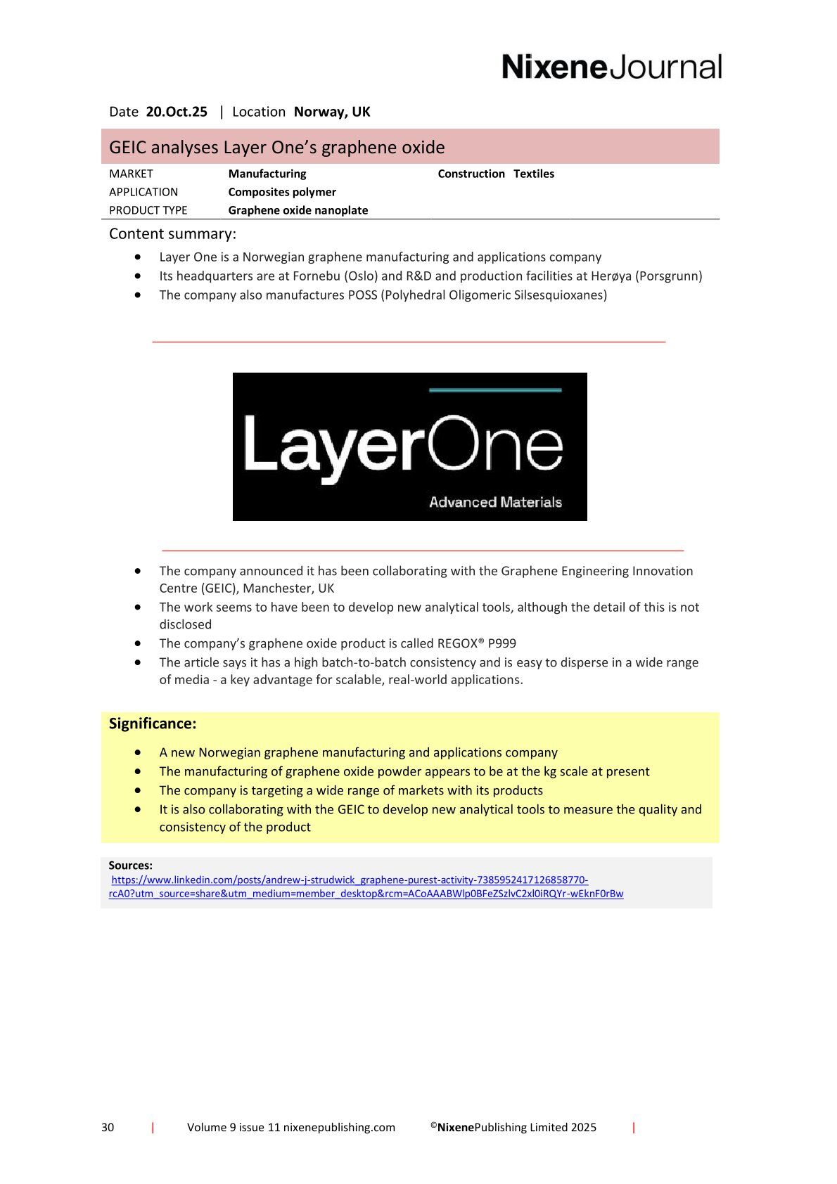 Nixene Journal Volume 9 Issue 11-30 (November 2025)