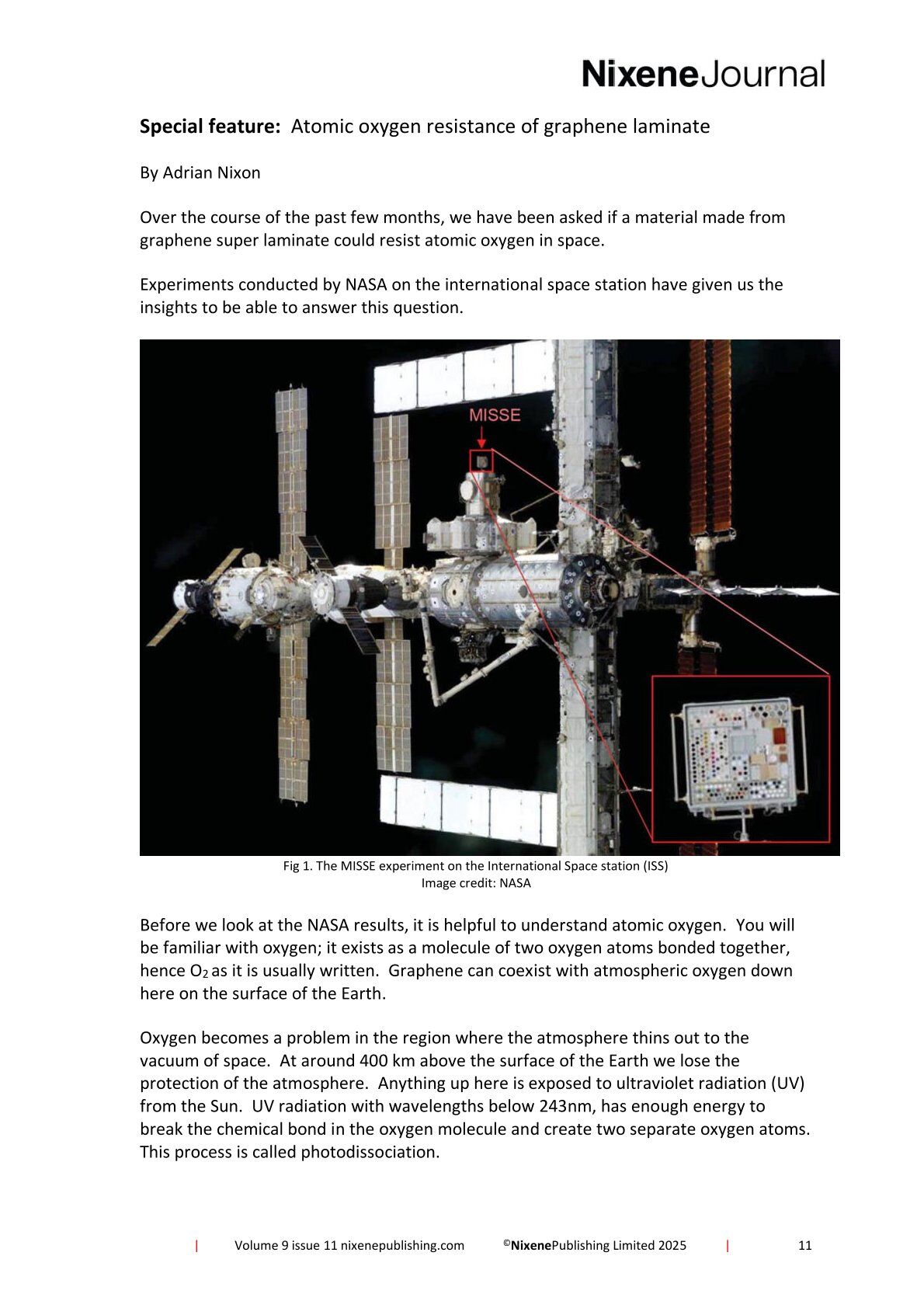 Nixene Journal Volume 9 Issue 11 Special Feature 1