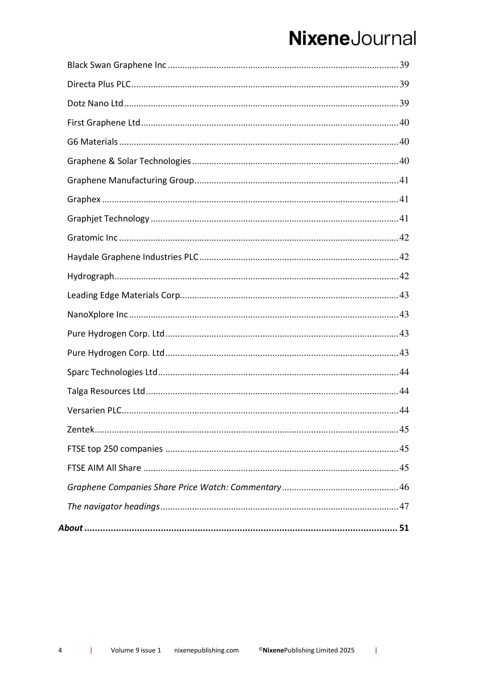 Nixene Journal v9 i1 (Contents)-2