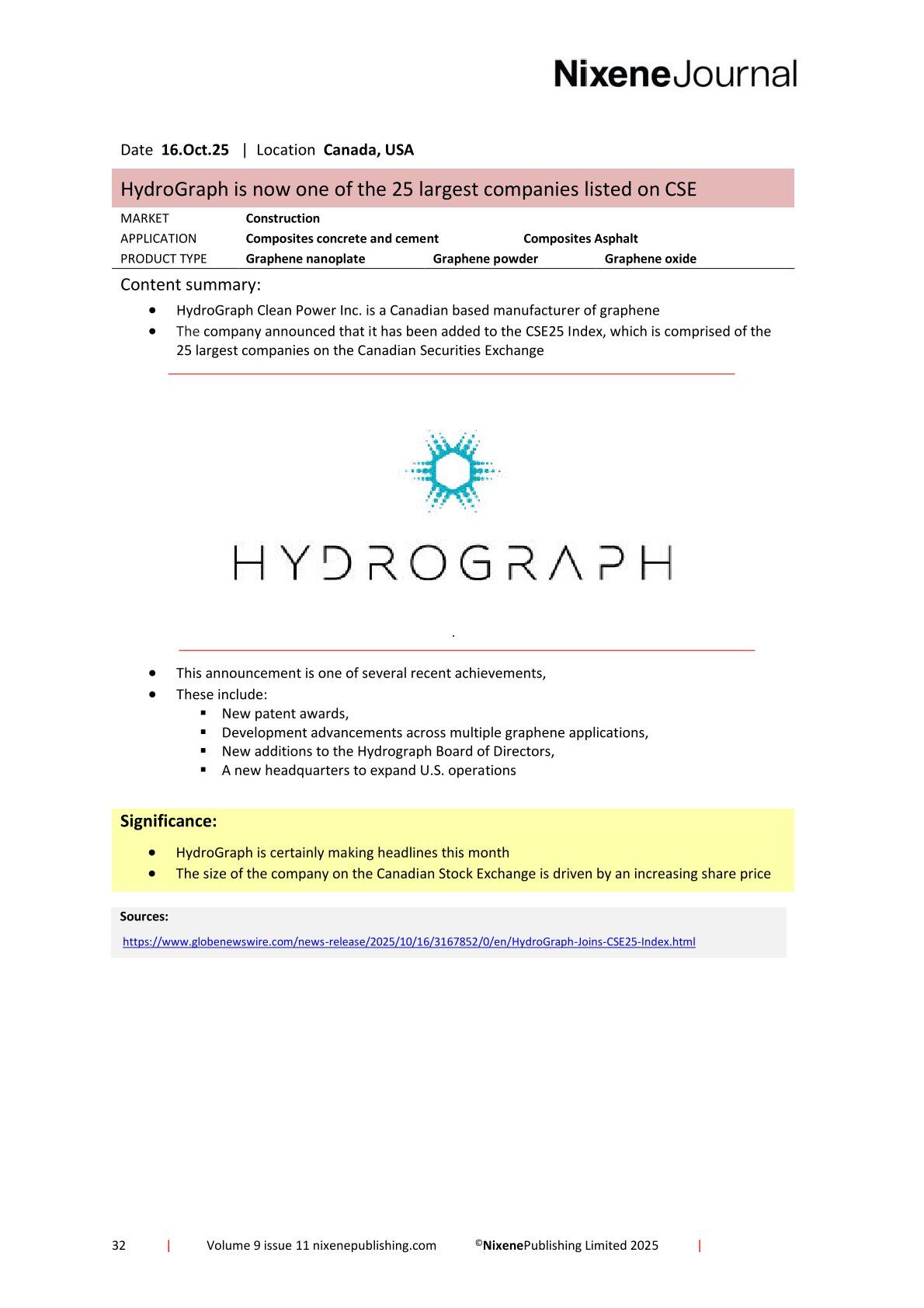 Nixene Journal Volume 9 Issue 11-32 (November 2025)